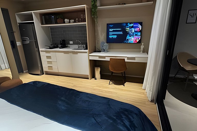 Studio Luxo com Valet em Moema