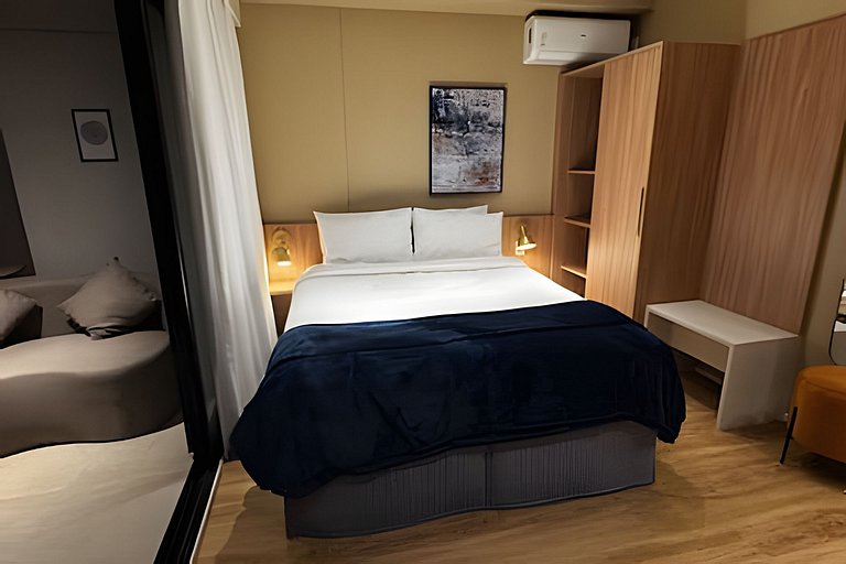 Studio Luxo com Valet em Moema