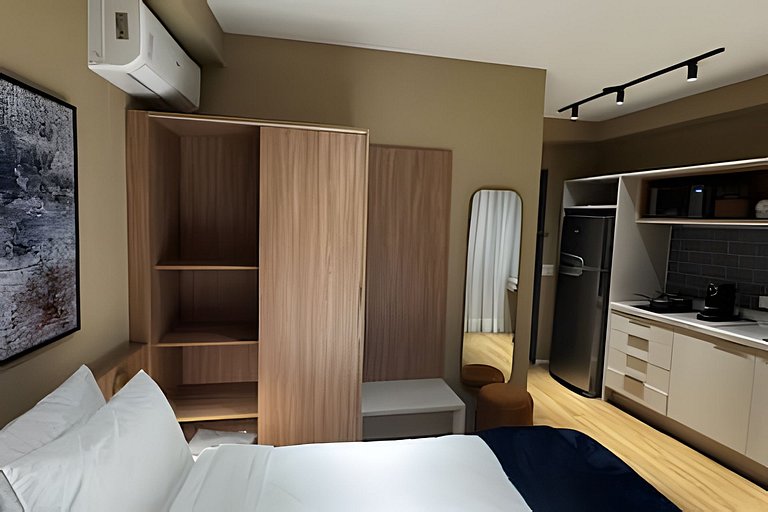 Studio Luxo com Valet em Moema