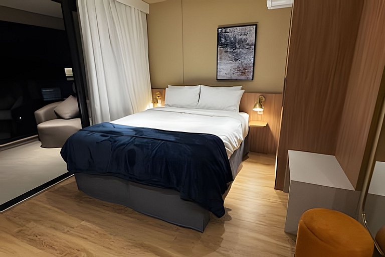 Studio Luxo com Valet em Moema