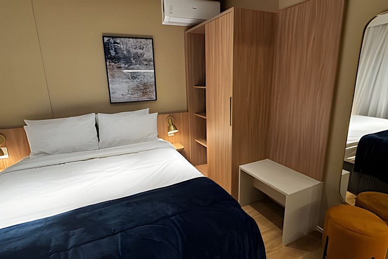 Studio Luxo com Valet em Moema
