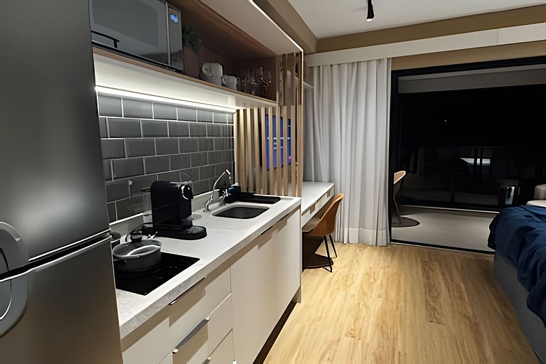 Studio Luxo com Valet em Moema