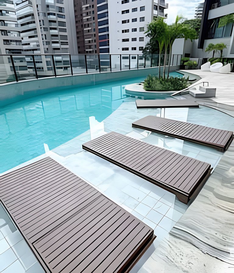 Studio Luxo com Valet em Moema