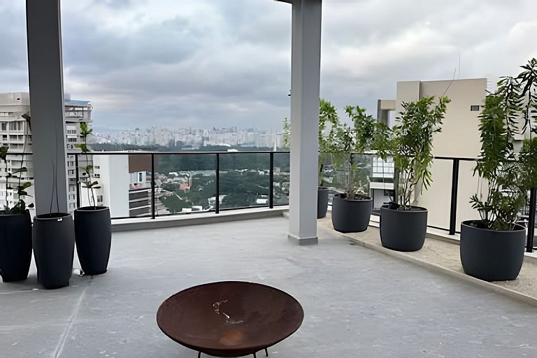 Studio Luxo com Valet em Moema