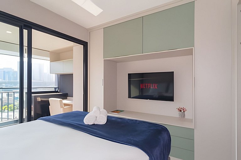 Apto de 1 quarto com vaga de garagem no Brooklin