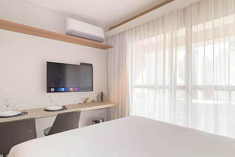 Super conforto: Studio com varanda