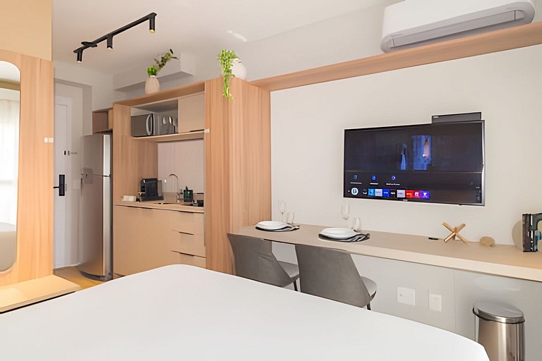 Super conforto: Studio com varanda