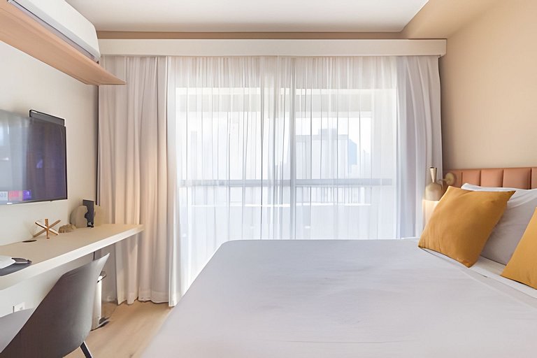 Super conforto: Studio com varanda