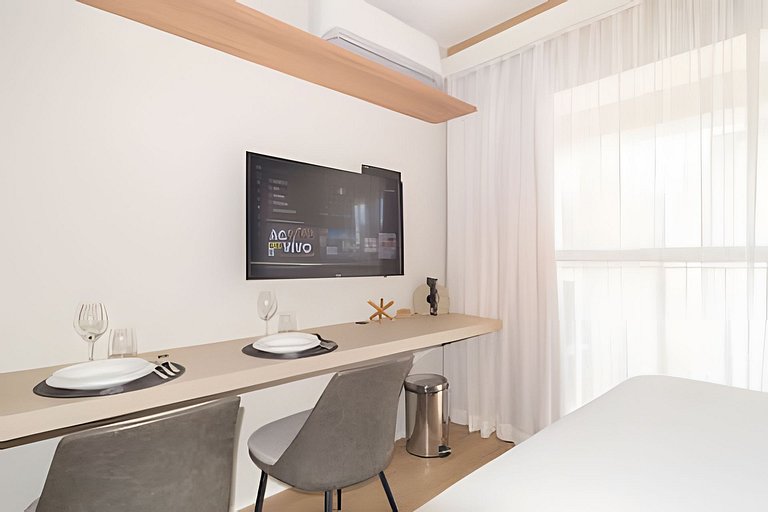 Super conforto: Studio com varanda