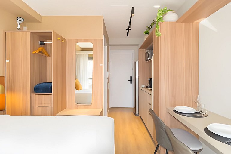Super conforto: Studio com varanda