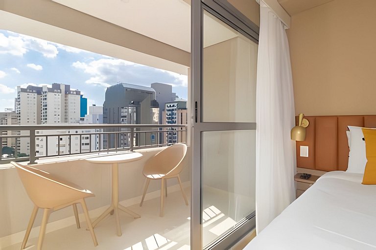 Super conforto: Studio com varanda