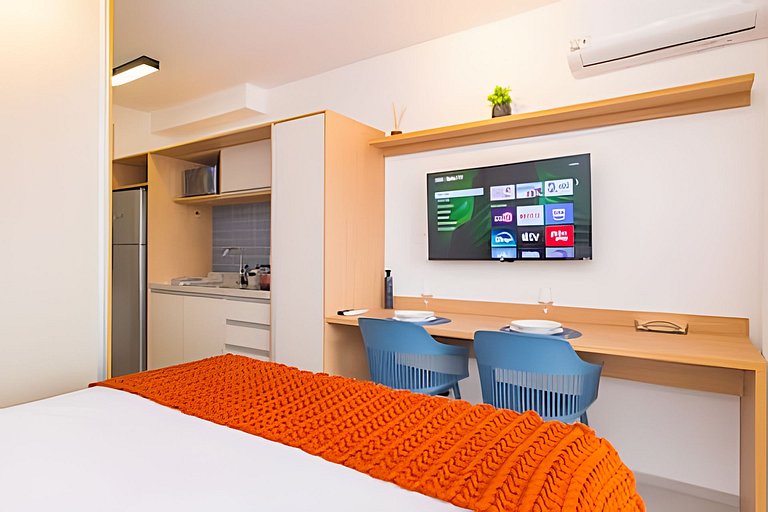 Studio no Coração de Moema com Varanda