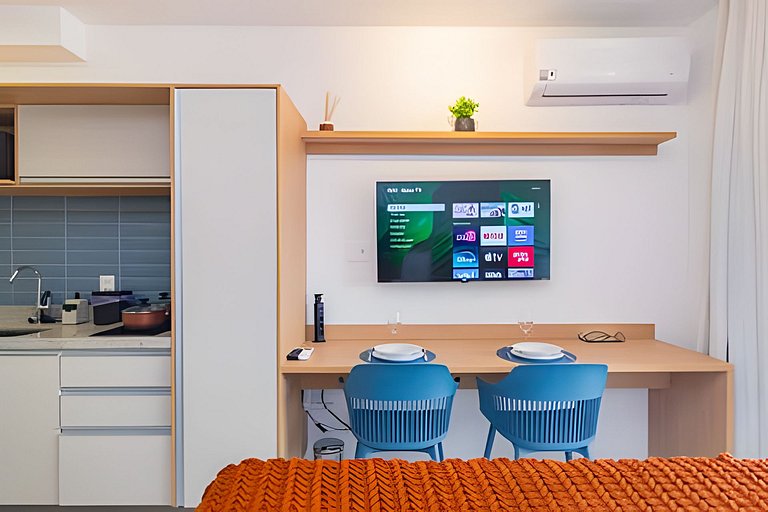 Studio no Coração de Moema com Varanda