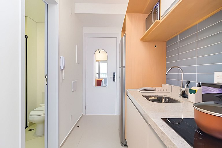 Studio no Coração de Moema com Varanda