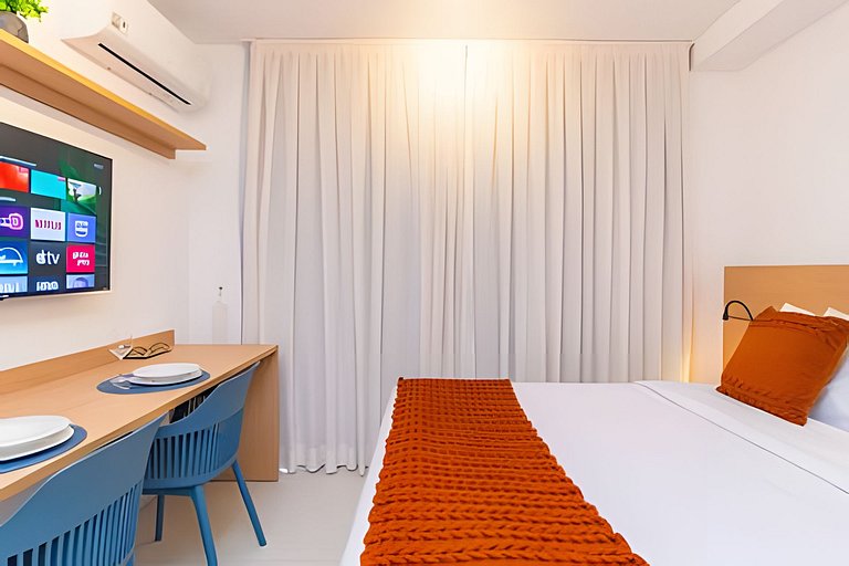 Studio no Coração de Moema com Varanda