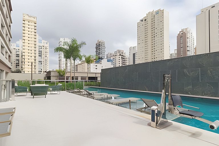 Studio no Coração de Moema com Varanda