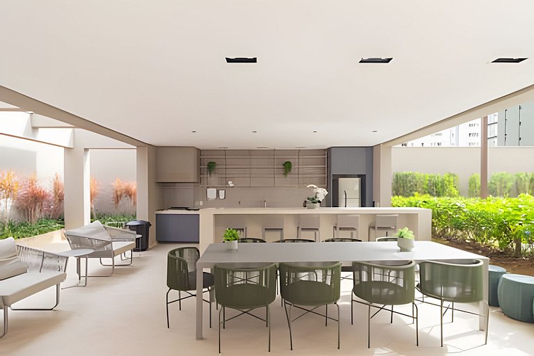 Studio no Coração de Moema com Varanda