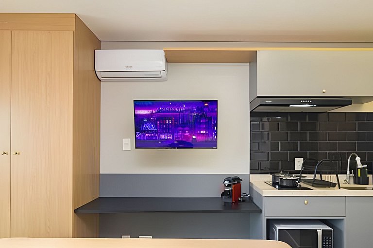 Studio c/ Varanda: Aconchego e Charme em Moema