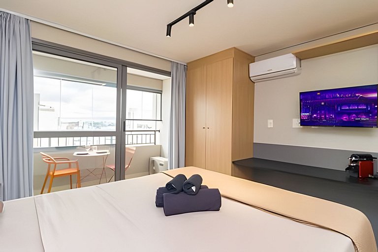 Studio c/ Varanda: Aconchego e Charme em Moema