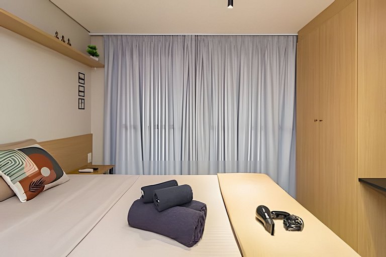 Studio c/ Varanda: Aconchego e Charme em Moema
